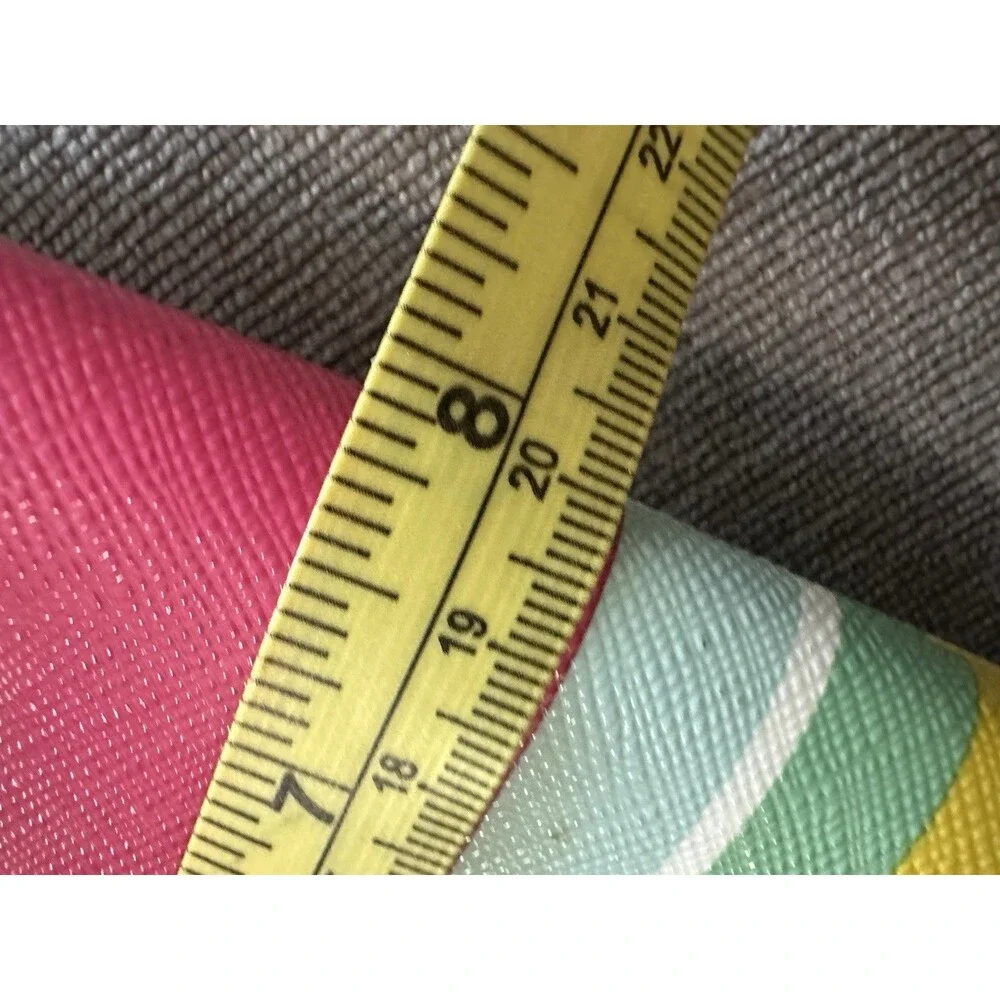 Kate Spade Striped Clutch - pink, yellow, green, white
